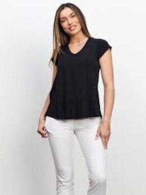 SheBird The Vera V Neck Short Sleeve Bra Tee